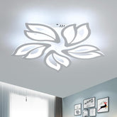65W LED Ceiling Light 5850LM, 5-Light Modern Acrylic Flower Design, Cool White 6500K Fixture for Living Room, Bedroom, Kitchen